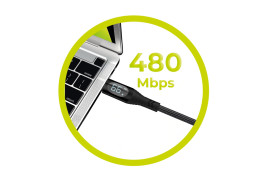 66W Display Cable USB-A to USB-C 1,5m CB1