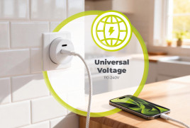 30W Charger Plug PW33 - 2x USB-C, White