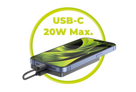 Bezdrátová PowerBanka 3v1 Metal Slim 5000mAh PB4
