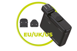 GaN 140W Travel Charger Hub PW12 EU/UK/US, 3x USB-C + 3x USB-A