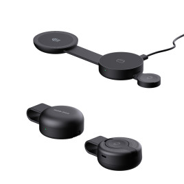 3in1 Qi2 25W Foldable Magnetic Pad PW34, Black