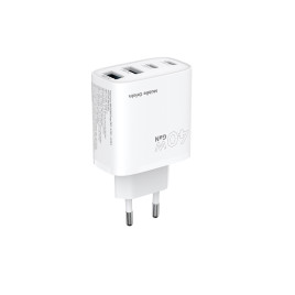 GaN síťová nabíječka 40W PW22 – 2x USB-C + 2x USB-A