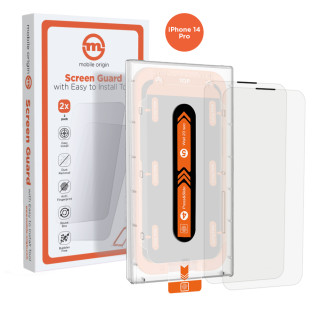 Screen Guard iPhone 14 Pro with easy applicator, 2 pack