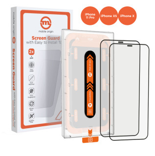 Screen Guard iPhone 11 Pro / XS / X with easy applicator 2 pack