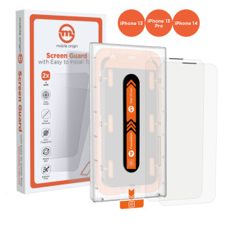 Screen Guard iPhone 14 / 13 / 13 Pro with easy applicator 2 pack