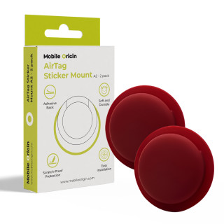 AirTag Sticker Mount A2 - 2 pack Ruby Red