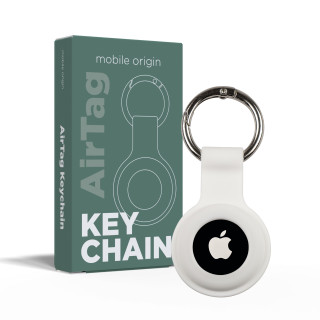 Mobile Origin AirTag Keychain White