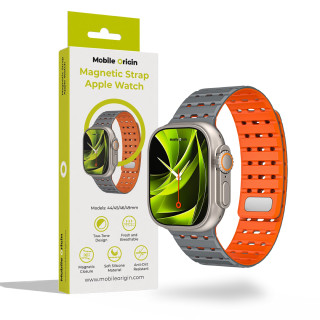 Magnetic Strap Grey/Orange 44/45/46/49mm