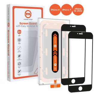 Screen Guard with easy applicator 2 pack iPhone with Home button