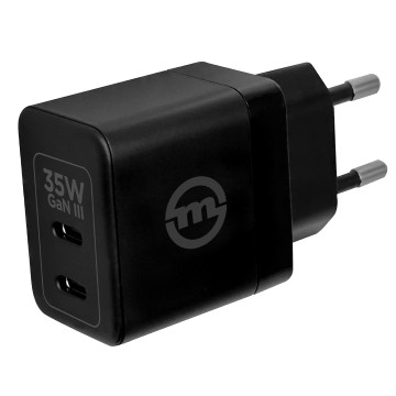 Super Charger Dual USB-C 35W GaN II Black