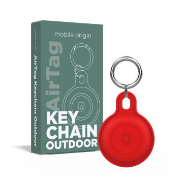 AirTag Outdoor Keychain Red