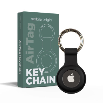 Mobile Origin Airtag Keychain Black