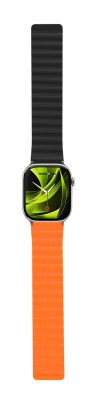 Magnetický řemínek II pro Apple Watch 44 / 45 / 46 / 49 mm – oranžovočerný