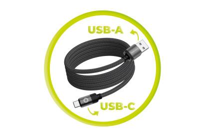 Magnetický kabel 1 m USB‑A na USB‑C – černý