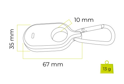 Pouzdro pro Samsung SmartTag2 A3 – černý