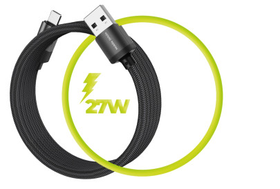 Magnetický kabel 1 m USB‑A na USB‑C – černý