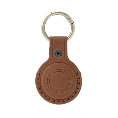 Kožená klíčenka AirTag A6, Tmavě hnědá