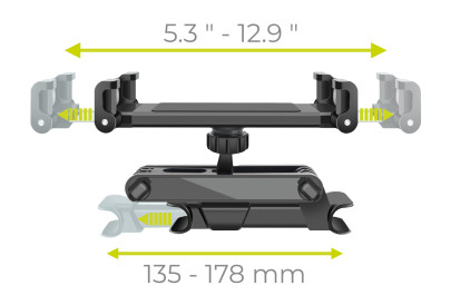 Držák na tablet do auta CA7 – s teleskopickým ramenem