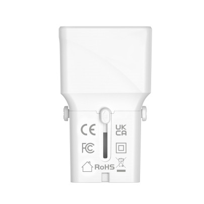 Travel adapter 25W, EU/US/UK/AU White