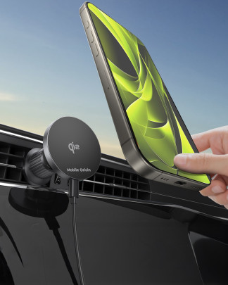 Qi2 Bezdrátová kovová nabíječka do auta CA14