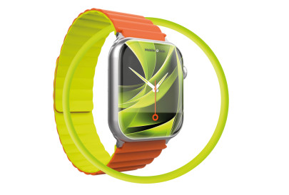 Magnetický řemínek II pro Apple Watch 44 / 45 / 46 / 49 mm – oranžovo‑zelený