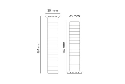 Magnetický řemínek II pro Apple Watch 44 / 45 / 46 / 49 mm – zelenočerný