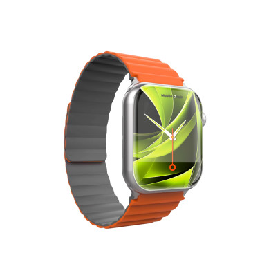 Magnetický řemínek II pro Apple Watch 44 / 45 / 46 / 49 mm – oranžovošedý