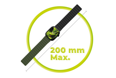 Magnetický řemínek II pro Apple Watch 44 / 45 / 46 / 49 mm – zelenočerný