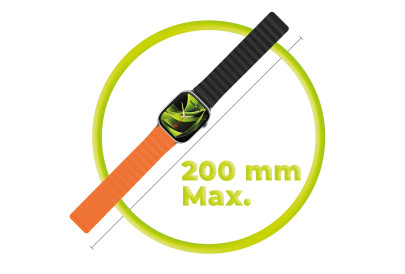 Magnetický řemínek II pro Apple Watch 44 / 45 / 46 / 49 mm – oranžovočerný