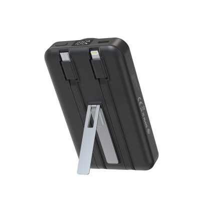 10000mAh Wireless Magnetic PowerBank PB11, USB-C and Lightning Cable