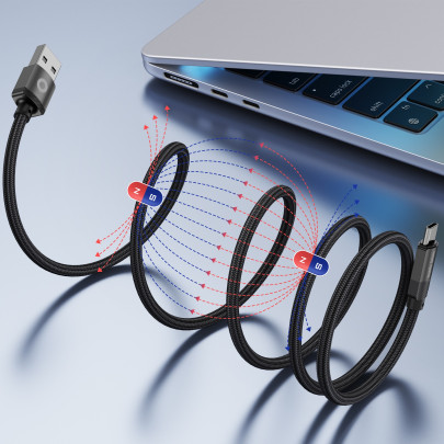 Magnetický kabel 1 m USB‑A na USB‑C – černý