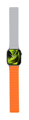 Magnetický řemínek II pro Apple Watch 44 / 45 / 46 / 49 mm – oranžovošedý