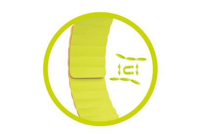 Magnetický řemínek II pro Apple Watch 44 / 45 / 46 / 49 mm – oranžovo‑zelený