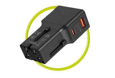 Travel adapter 25W, EU/US/UK/AU White