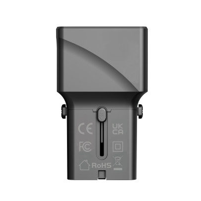 Cestovní adaptér 25W – EU / US / UK / AU, černý