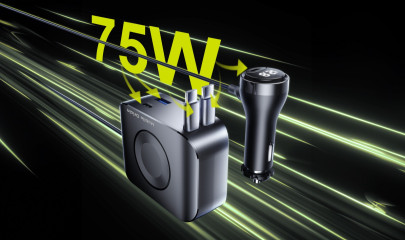 75W 5in1 Car Charger CA23 - 2x USB-C + USB-A Port, 2x USB-C Cable