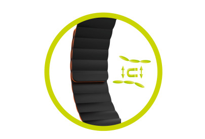 Magnetický řemínek II pro Apple Watch 44 / 45 / 46 / 49 mm – oranžovočerný