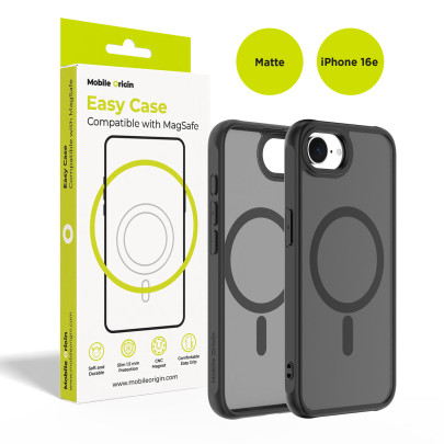 Easy Hybrid MagSafe Case, Matte Black for iPhone 16