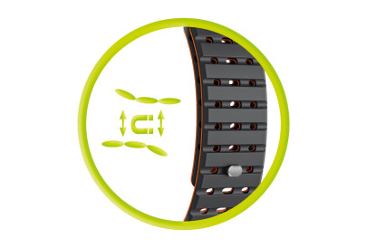 Magnetický řemínek pro Apple Watch 44 / 45 / 46 / 49 mm – černooranžový