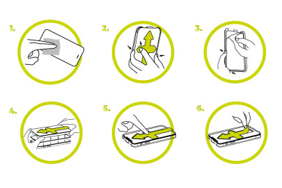 Protective glass with arrow aplicator – for Samsung Galaxy