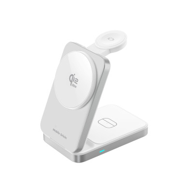 3in1 Qi2 25W Foldable Charging Stand PW35 Silver MagSafe Compatible