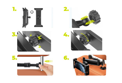Držák na tablet do auta CA7 – s teleskopickým ramenem