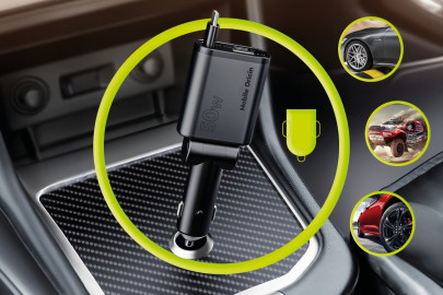 3in1 Car Charger CA27, 50W - USB-C + USB-A, USB-C Cable