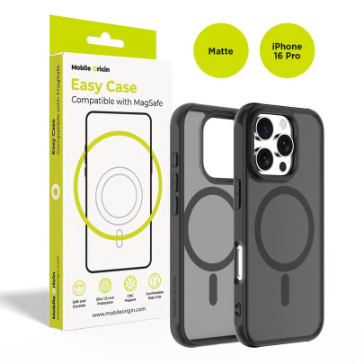 Easy Hybrid MagSafe Case, Matte Black for iPhone 16