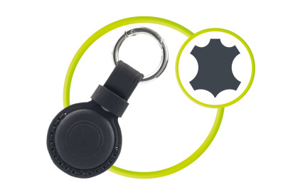 Kožená klíčenka AirTag Outdoor A7, Černá