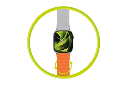 Magnetický řemínek II pro Apple Watch 44 / 45 / 46 / 49 mm – oranžovošedý