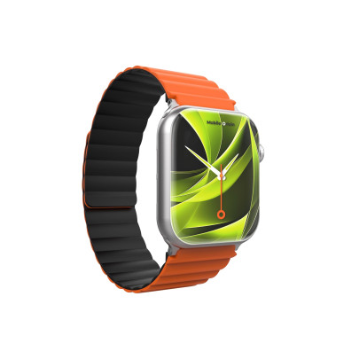 Magnetický řemínek II pro Apple Watch 44 / 45 / 46 / 49 mm – oranžovočerný