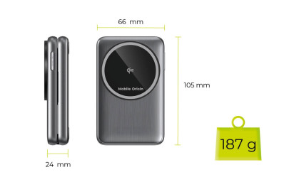 Skládací Qi2 nabíječka 3v1 PW8 - stříbrná