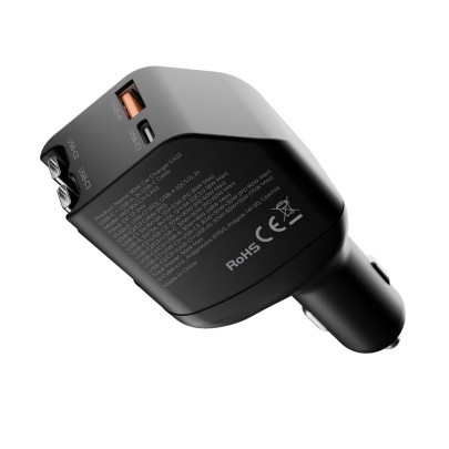 Car Charger CA22 90W - USB-C + USB-A, + 2x USB-C Cable