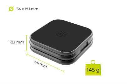 Ultratenká skládací nabíječka PW36, 3v1 Qi2 25W, Matně černá